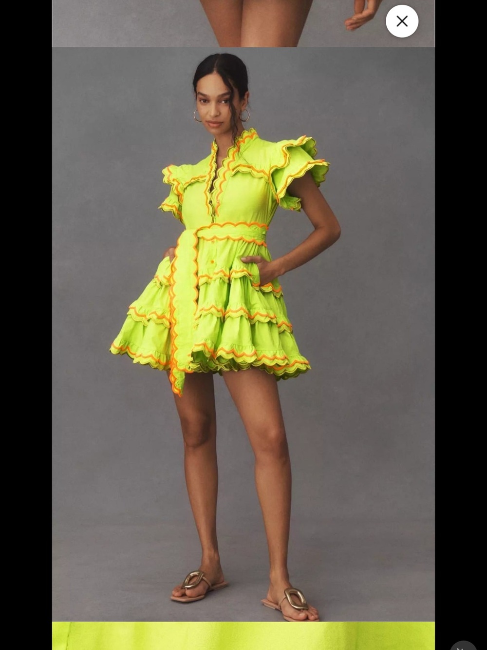 Celia B Dress . Lime Pink and gold . NEW with Tags ‼️ size XL - Picture 3 of 7